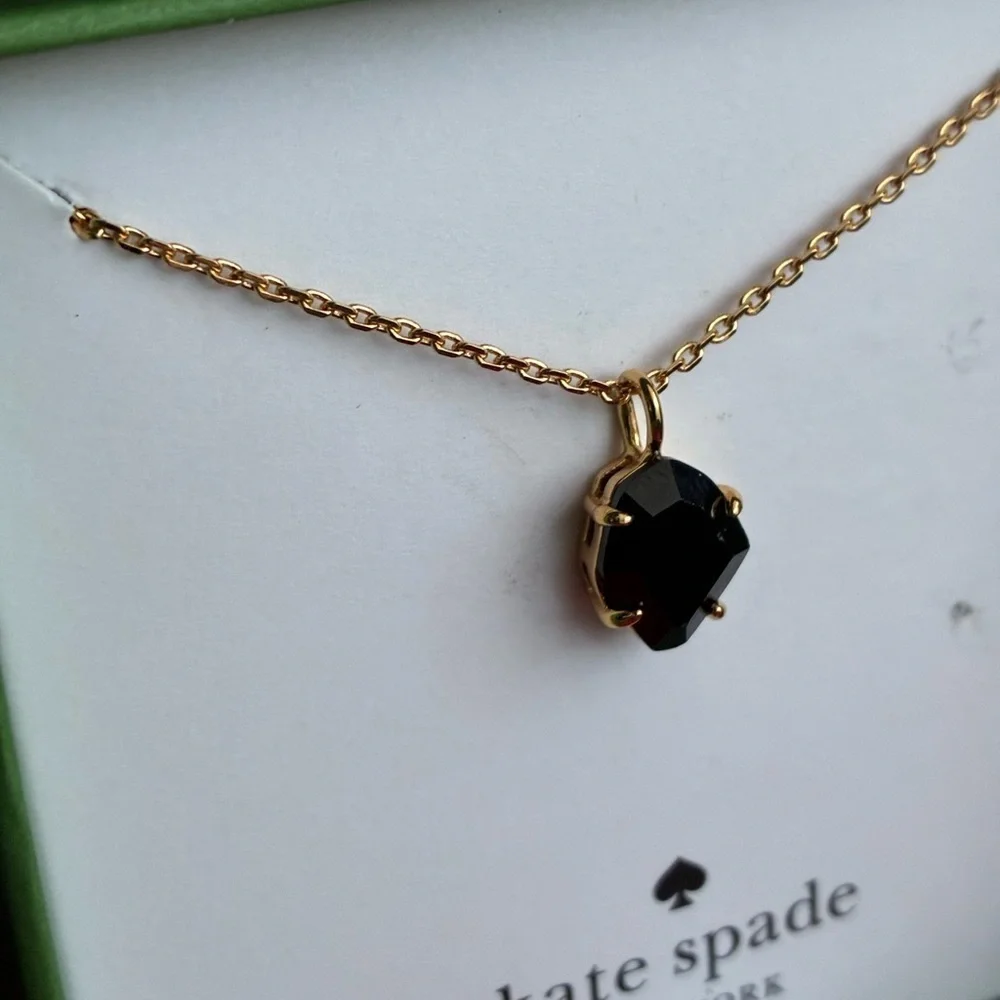 kate spade Gold and Black Pendant Necklace